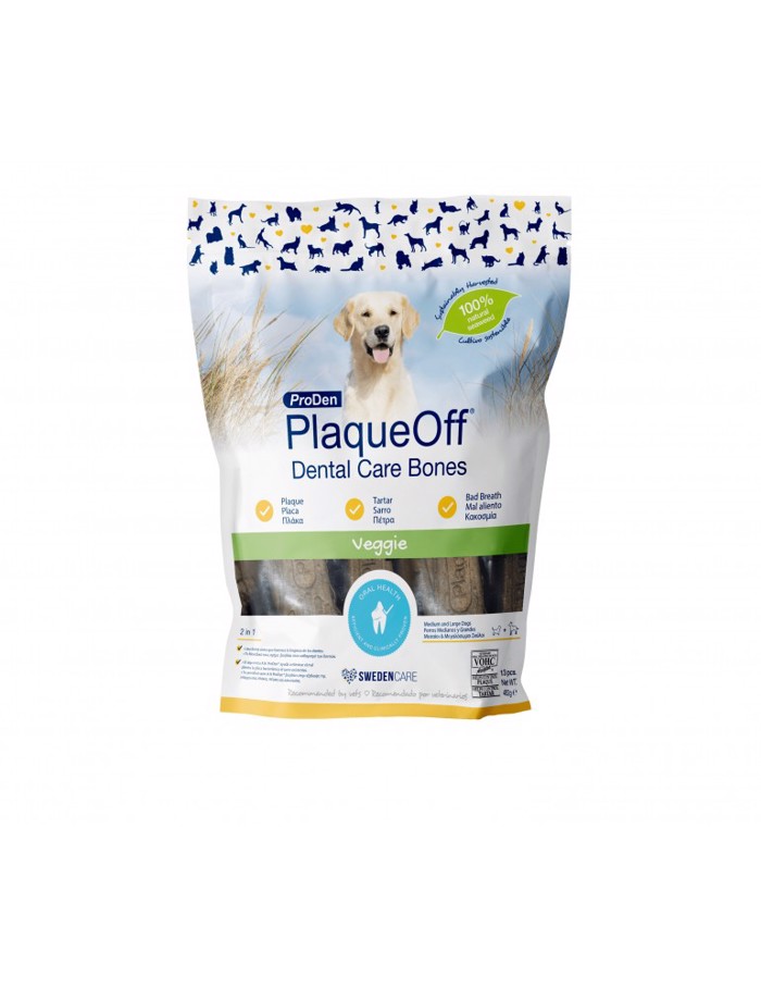 ProDen PlaqueOff Dental Care Bones - Kokkala ga Stomatiki ugeini kai Kata tis Petras ga Skulous (485gr)